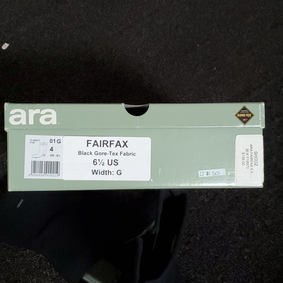 NIB Ara Gore-Tex heal black boots woman size 6.5 - Picture 12 of 14